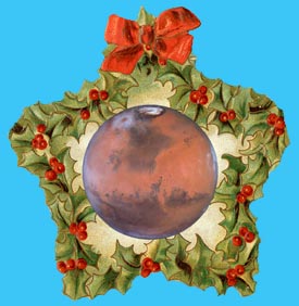 A Martian Christmas decoration.