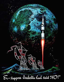 A NASA poster done by Kelly. Copyright © Kelly Freas All Rights Reserved.