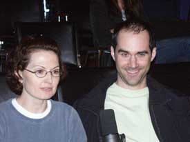 Rebecca Marcotte and Matthew Fahey at the Hour 25 taping. Copyright ©2003 by Suzanne Gibson