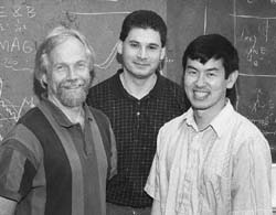 John Slough, Tim Ziemba, and Robert Winglee. Picture reproduced from the UW College of Arts and Sciences Newsletter.